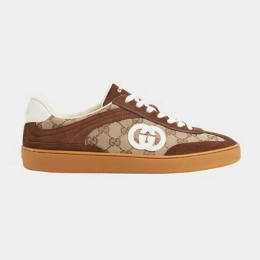 Men's G75 Suede and GG Supreme Retro Low-Top Sneakers